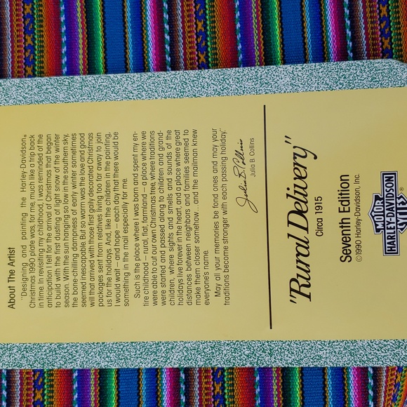 Vintage Harley-Davidson 1987 Christmas Decorative Ceramic Collectors Plate - Picture 11 of 14